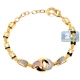 14K Two Tone Gold 0.61 ct Diamond Buckle Womens Bracelet