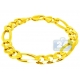 Solid 10K Yellow Gold Figaro Link Mens Bracelet 13 mm 9 Inches