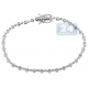 14K White Gold 1.16 ct Diamond Womens Halo Tennis Bracelet