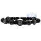 Stainless Steel 7.00 ct Black Diamond Bead Adjustable Bracelet