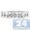 14K White Gold 1.07 ct Round Baguette Diamond Womens Band Ring