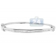 14K White Gold 0.52 ct Diamond Womens X Bangle Bracelet