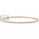14K Rose Gold 0.58 ct Diamond Womens Round Bangle Bracelet