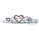 14K White Gold 0.70 ct Colored Diamond Hearts Bangle Bracelet