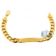 10K Yellow Gold Miami Cuban Link Mens ID Bracelet 11 mm 9 Inches