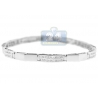 Womens Channel Set Diamond Tennis Bracelet 14K White Gold 1.03 ct