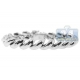 10K White Gold Twisted Link Womens Bracelet 11 mm 7 1/4 Inches