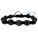 Stainless Steel 2.20 ct Black Diamond Bead Adjustable Bracelet