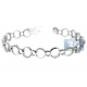 14K White Gold 0.60 ct Diamond Open Circle Womens Bracelet