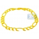 10K Yellow Gold Solid Figaro Link Mens Bracelet 8 mm 8 1/2 Inches
