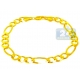 10K Yellow Gold Figaro Link Mens Bracelet 7 mm 8 1/2 Inches
