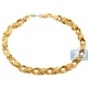 10K Yellow Gold Rolo Byzantine Mens Bracelet 6.5 mm 9 Inches