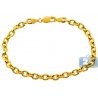 Real 10K Yellow Gold Puff Oval Cable Mens Bracelet 5.5mm 8.75"