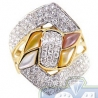 14K Yellow Gold 1.48 ct Diamond Opal Womens Fancy Flower Ring