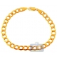 10K Yellow Gold Cuban Hollow Link Mens Bracelet 6 mm 8 Inches