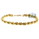 10K Yellow Gold Hollow Rope Mens Bracelet 5 mm 8 1/2 Inches
