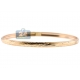 10K Yellow Gold Tree Diamond Cut Womens Bangle Bracelet 7 Inches