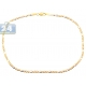 10K Yellow Gold Figaro Link Womens Ankle Bracelet 10 Inches