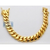 Solid 10K Yellow Gold Miami Cuban Link Mens Bracelet 13mm 9"