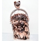 14K Rose Gold 1.00 ct Diamond Jesus Christ Head Mens Pendant