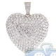 14K Yellow Gold 6.32 ct Diamond Womens Heart Pendant