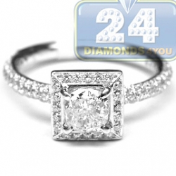 18K White Gold 2.01 ct Diamond Womens Engagement Ring