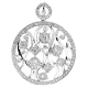 14K White Gold 2.07 ct Diamond Openwork Floral Pendant