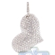 14K Yellow Gold 3.45 ct Diamond Pave Womens Heart Pendant