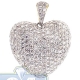 14K Yellow Gold 3.01 ct Diamond Puff Heart Womens Pendant