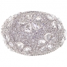 18K White Gold 7.40 ct Rose Cut Diamond Flower Vintage Dome Ring