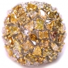 14K White Gold 8.83 ct Fancy Multicolored Diamond Womens Dome Ring