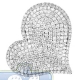 14K Yellow Gold 2.39 ct Diamond Pave Womens Heart Pendant