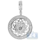 14K White Gold 1.21 ct Diamond Womens Round Drop Pendant