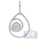 14K White Gold 1.06 ct Diamond Womens Teardrop Pendant