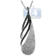 14K White Gold 1.56 ct Diamond Womens Open Drop Pendant