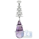 14K White Gold 12.26 ct Amethyst Diamond Womens Pendant