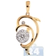 14K Yellow Gold 0.58 ct Diamond Dolphin Womens Pendant