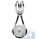 14K White Gold 0.53 ct Diamond Loop Womens Pendant