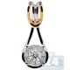 14K Two Tone Gold 0.52 ct Diamond Loop Womens Pendant