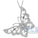 14K White Gold 0.71 ct Diamond Openwork Butterfly Pendant