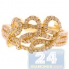 14K Yellow Gold 0.68 ct Diamond Vintage Woven Womens Ring