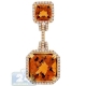 14K Yellow Gold 8.80 ct Citrine Diamond Womens Drop Pendant