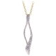 14K Yellow Gold 0.91 ct Diamond Womens Curve Drop Pendant
