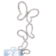 14K White Gold 1.10 ct Diamond Triple Butterfly Womens Pendant