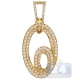 14K Yellow Gold 1.70 ct Diamond Double Oval Womens Pendant