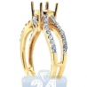 14K Yellow Gold 0.52 ct Diamond Openwork Engagement Ring Setting