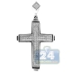 14K Yellow Gold 0.68 ct Diamond Latin Cross Mens Pendant