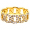 14K Yellow Gold 0.71 ct Diamond Braided Womens Band Ring