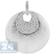 14K White Gold 0.34 ct Diamond Womens Circle Pendant