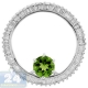 14K White Gold 1.32 ct Peridot Diamond Open Circle Pendant